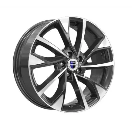 Диск литой R17 7J 5x105/56.6 ET38 КИК Роквуд Алмаз черный 77066