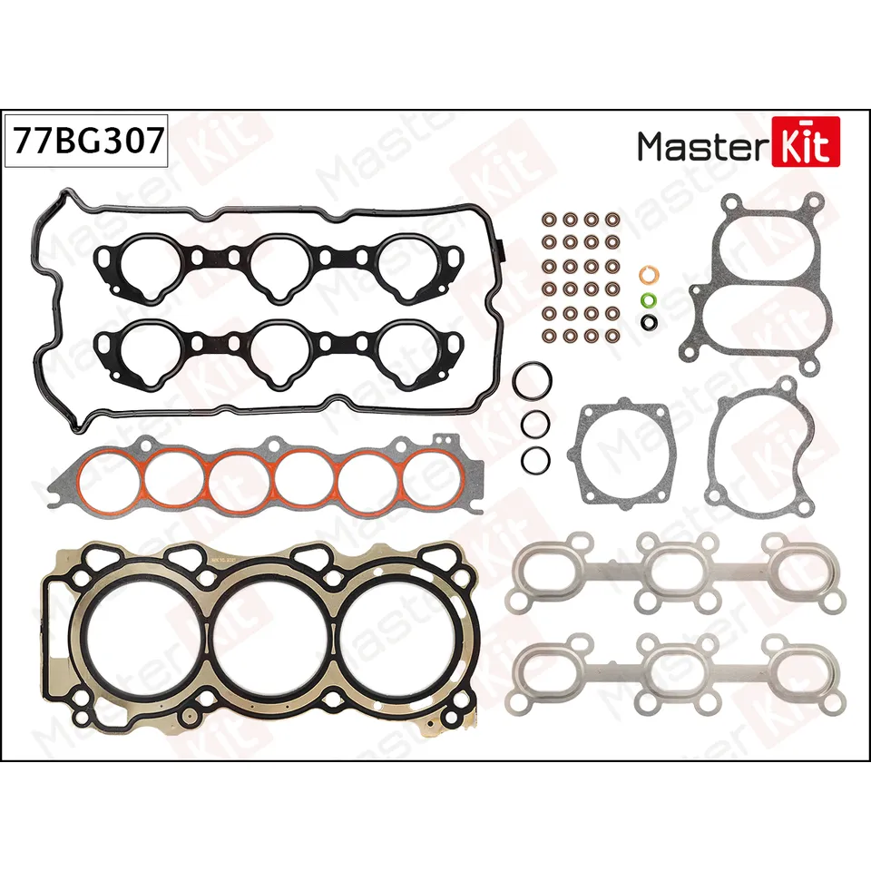 Комплект прокладок ГБЦ RENAULT V4Y 701, V4Y 711 MASTERKIT 77BG307