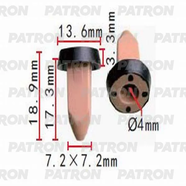 Фиксатор пластиковый Audi,Seat,Skoda,Volkswagen применяемость: бампер, PATRON P370574