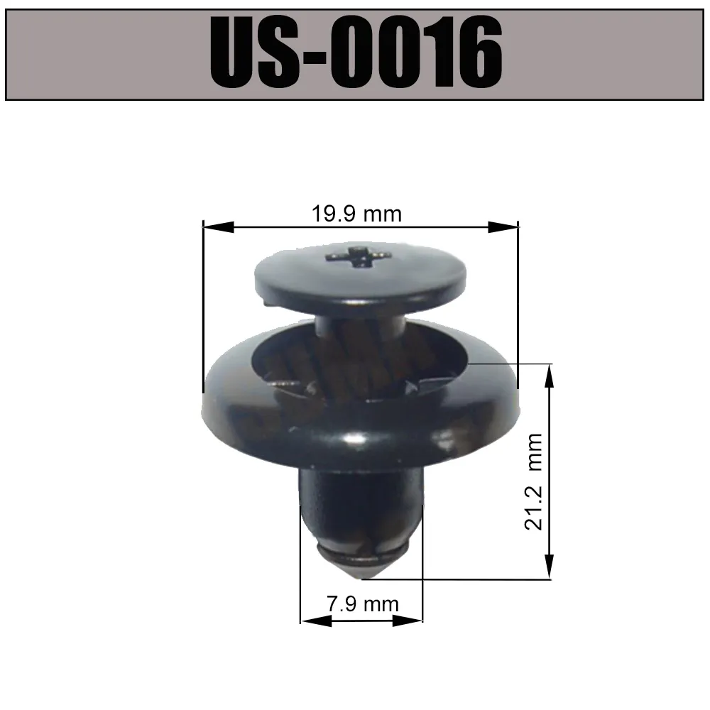 Пистон (клипса) универсальная US-0016 MAZDA УНИП СЕРВИС US-0016