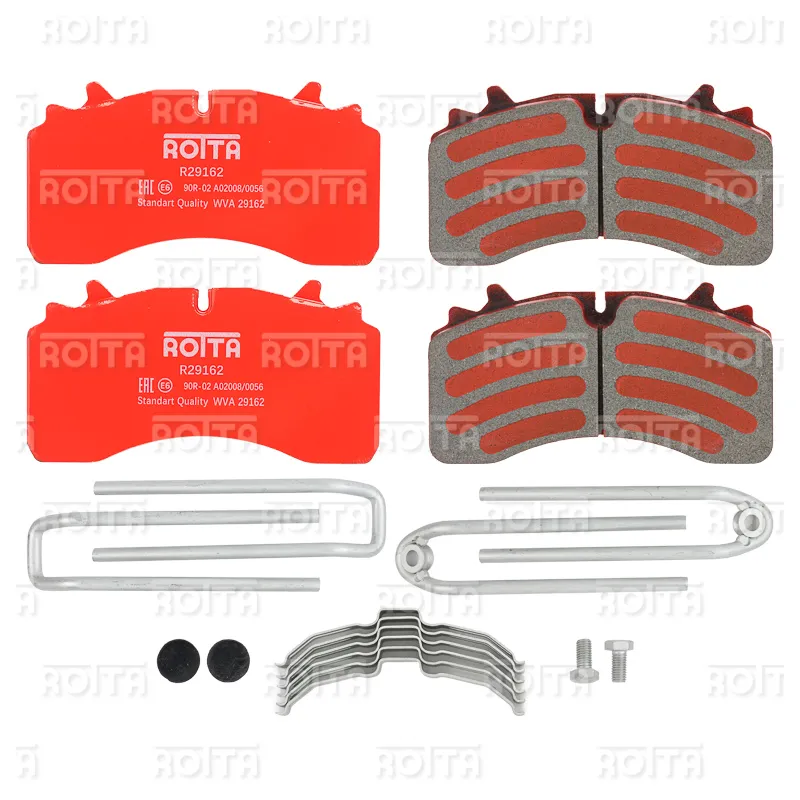 Колодки тормозные 29162 SAF SKRB, SCHMITZ (WABCO PAN 22) C крепежом -100000км ROTTA R29162