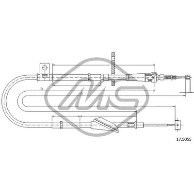 Трос ручника SUZ ALTO ALL DX R Metalcaucho 83347