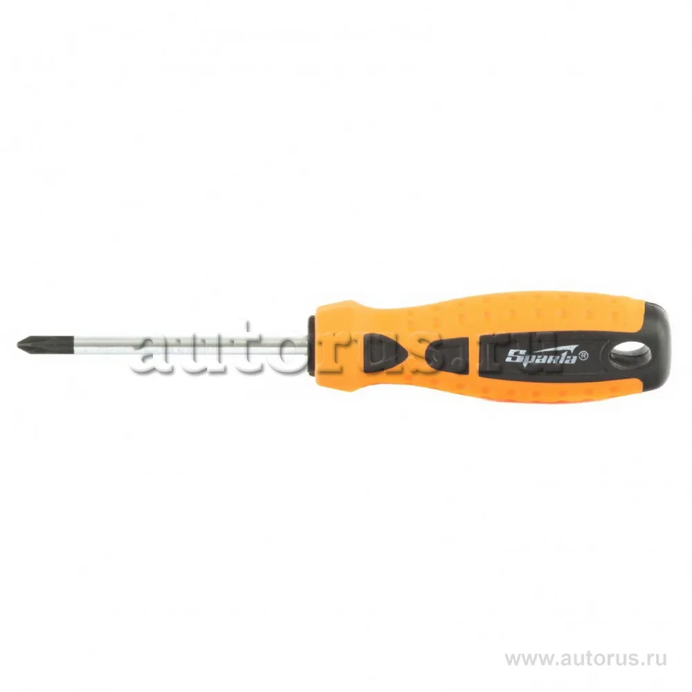 Отвертка Point, Ph1x75 мм, CrV, 2-х компонентная рукоятка SPARTA 11777