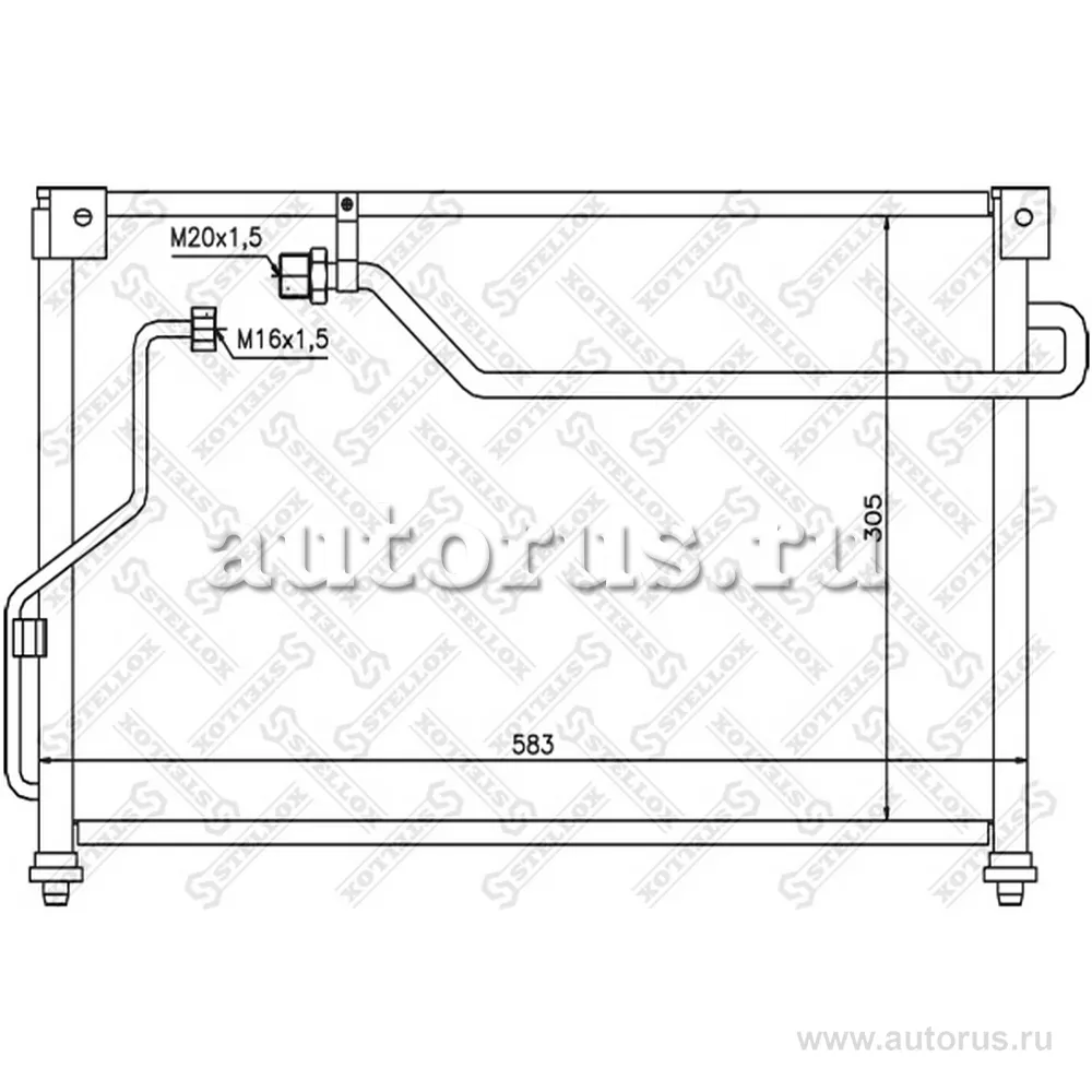 Радиатор конд. Mazda 626 IV 2.0 92-97 STELLOX 1045356_SX