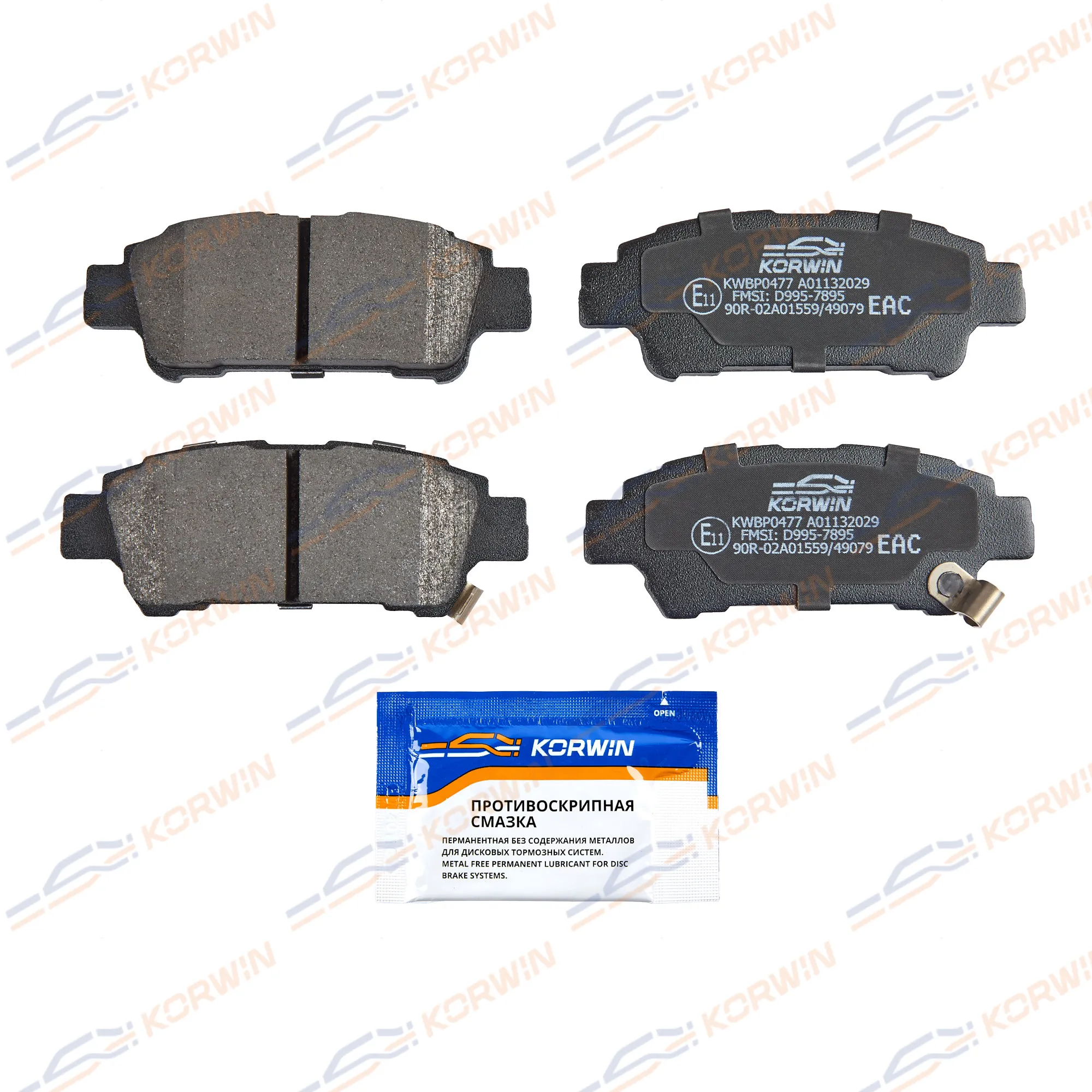 Колодки тормозные зад. Toyota Alphard (H1_) 03-/Avensis Verso 01-/Estima 00- KORWIN KWBP0477