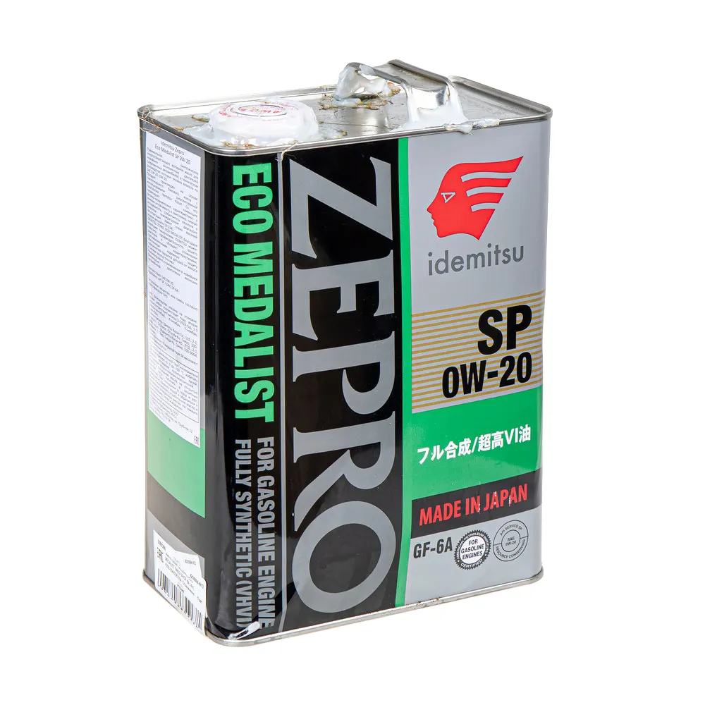 Масло моторное IDEMITSU ZEPRO ECO MEDALIST 0W-20 полусинтетическое 4 л УЦЕНКА! 4250004-N13