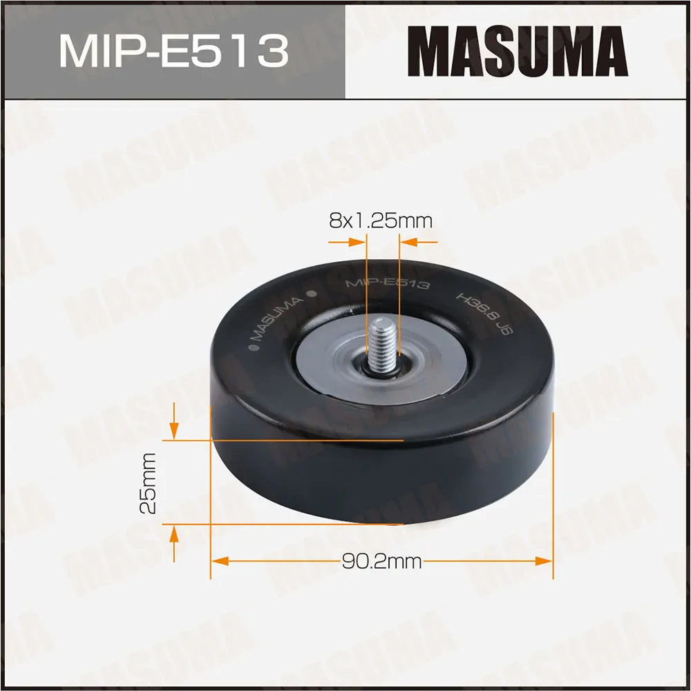Ролик обводной ремня привода навесного оборудования MASUMA MIP-E513