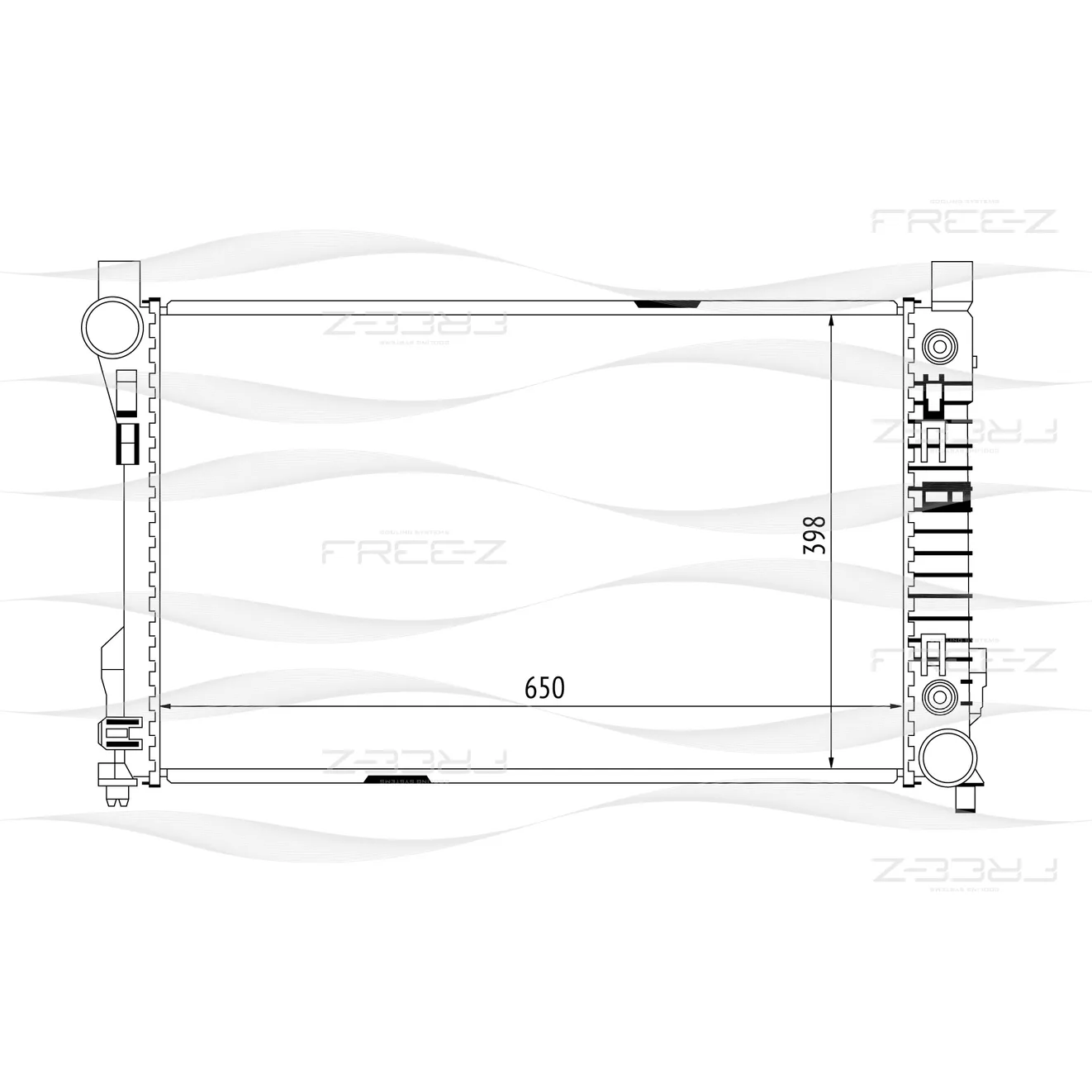 Радиатор охлаждения MERCEDES W203 00-> FREE-Z KK0154