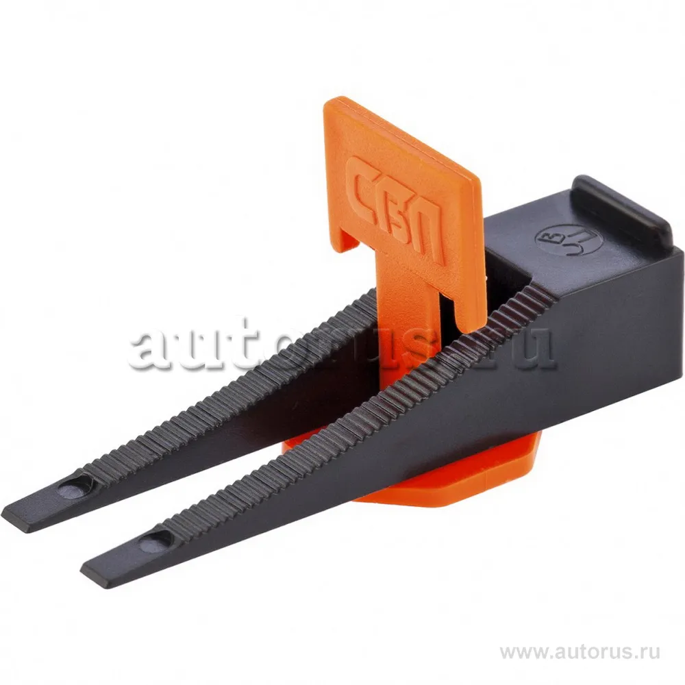 Система выравнивания плитки СВП, Комплект: зажим, клин 40x40 шт, (пакет ПЭНД) СИБРТЕХ 88060