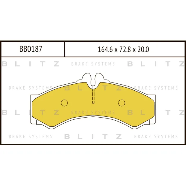 Колодки тормозные дисковые передние MERCEDES Sprinter/Vito W638 96->VW LT 28-35 96-> BLITZ BB0187