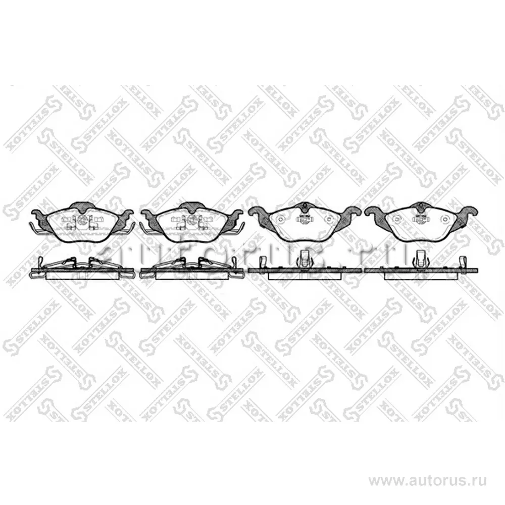 Колодки дисковые п. с антискрип. пластинами Opel Astra 1.2/1.6/1.8 STELLOX 695 002B-SX