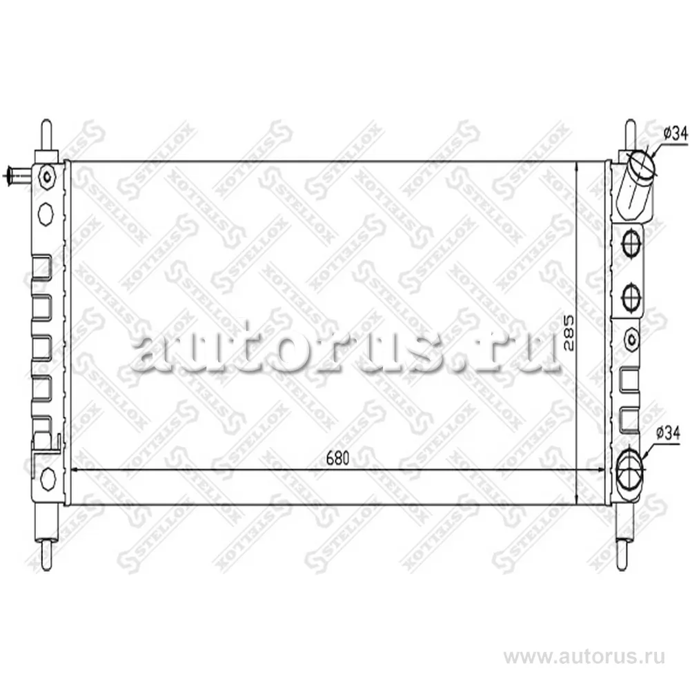 Радиатор системы охлаждения с AC Opel Corsa 1.0/1.2i 96> STELLOX 10-26076-SX