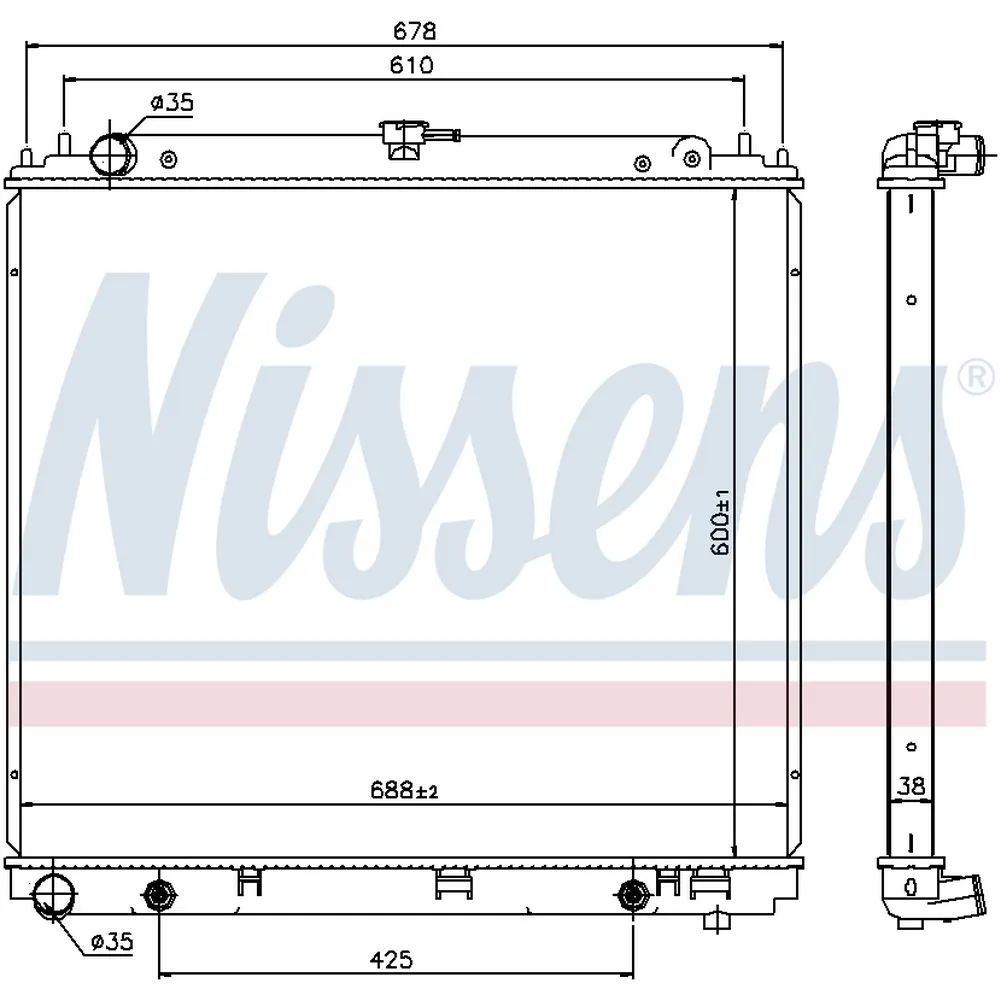 Радиатор основной NISSENS 68717