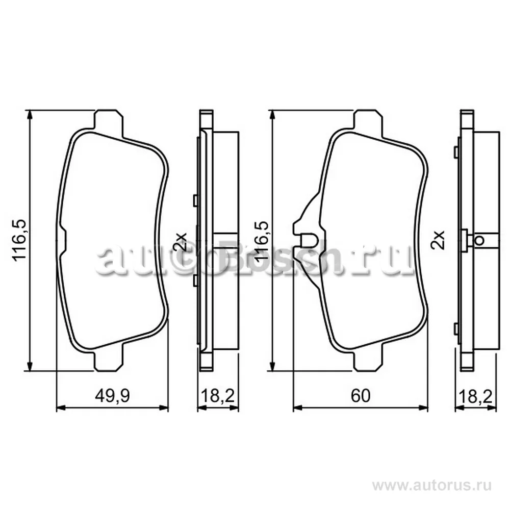Колодки задние BOSCH 0 986 495 403