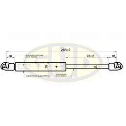АМОРТИЗАТОР БАГАЖНИКА NIS PRIMERA (P12) 03/02- 510N L268/78MM G.U.D ggs020365