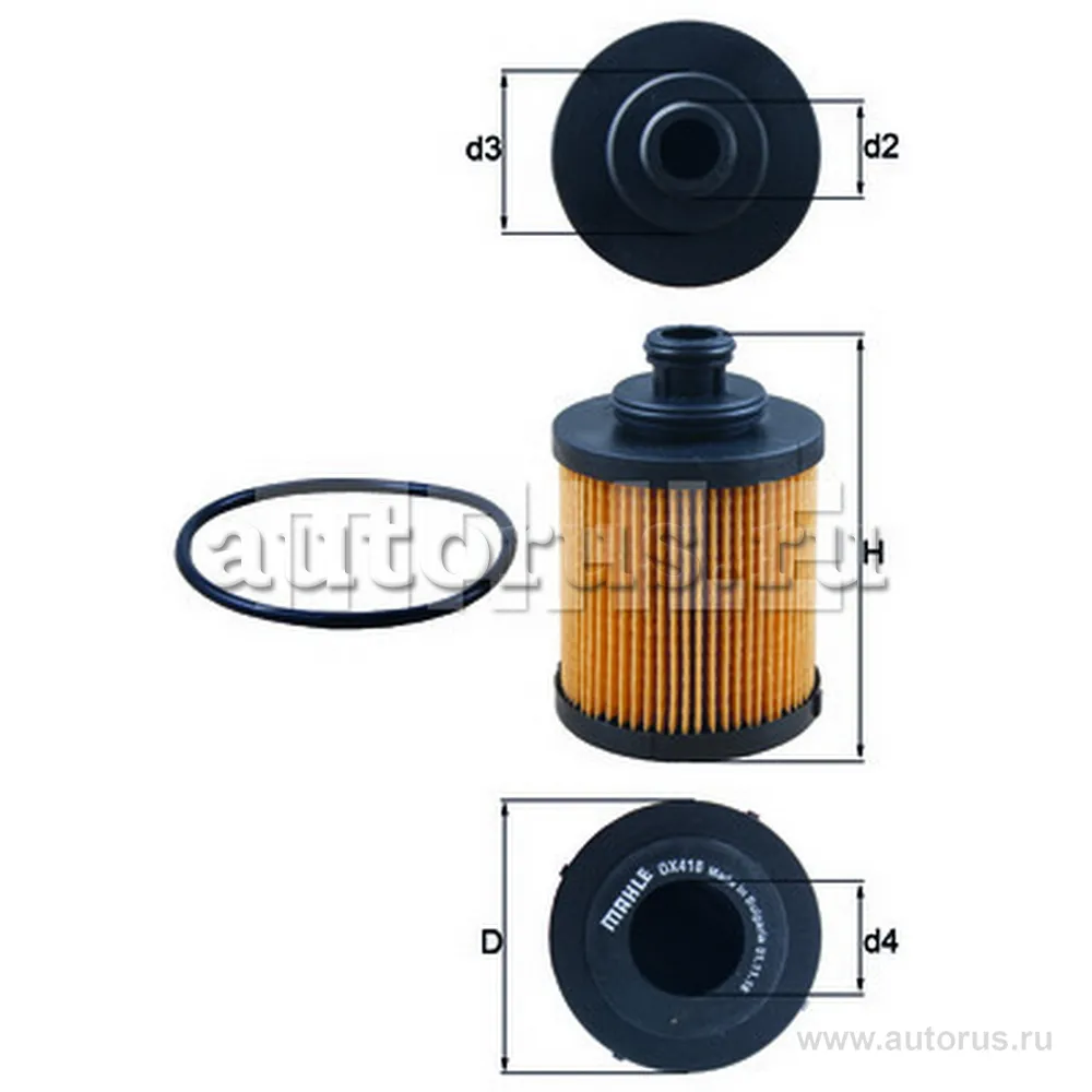 Фильтр масляный KNECHT/MAHLE OX418D