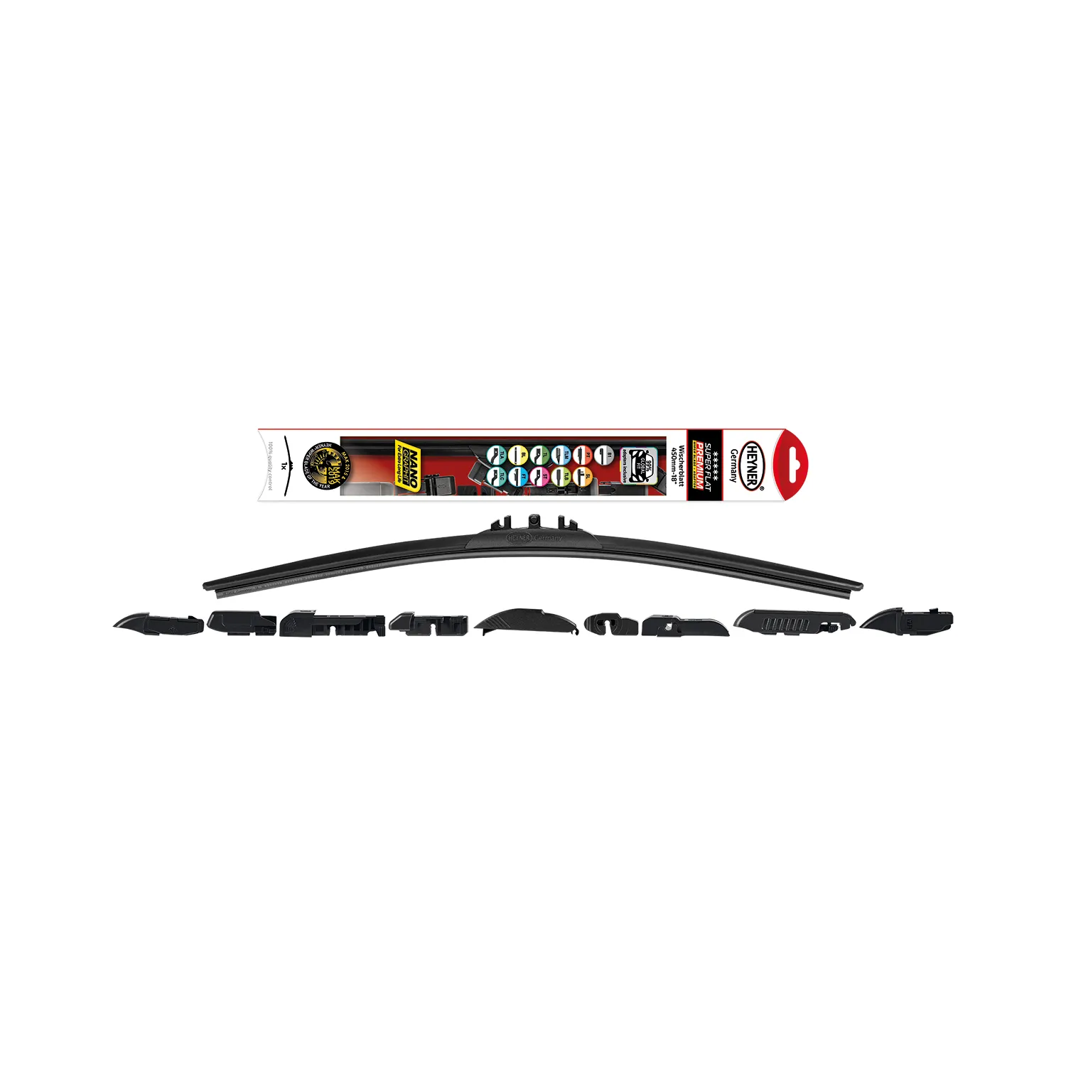 Щетка стеклоочистителя HEYNER Super Flat Premium (450 мм) бескаркасная