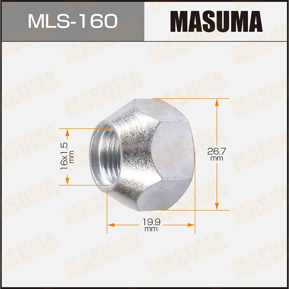 ГАЙКИ MASUMA OEM_43224-T5400 NISSAN ПОД КЛЮЧ27 мМ (УПАКОВКА 2 MASUMA MLS160