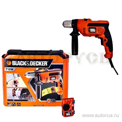 Дрель ударная 710Вт кейс BLACK&DECKER CD714CRESKD