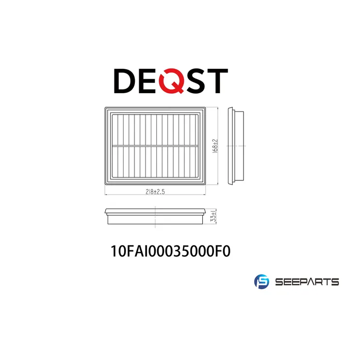 Фильтр воздушный FORD Fiesta V 02/ Fusion 02-; MAZDA 2 (DY) 03(MA35 DEQST 10FAI00035000