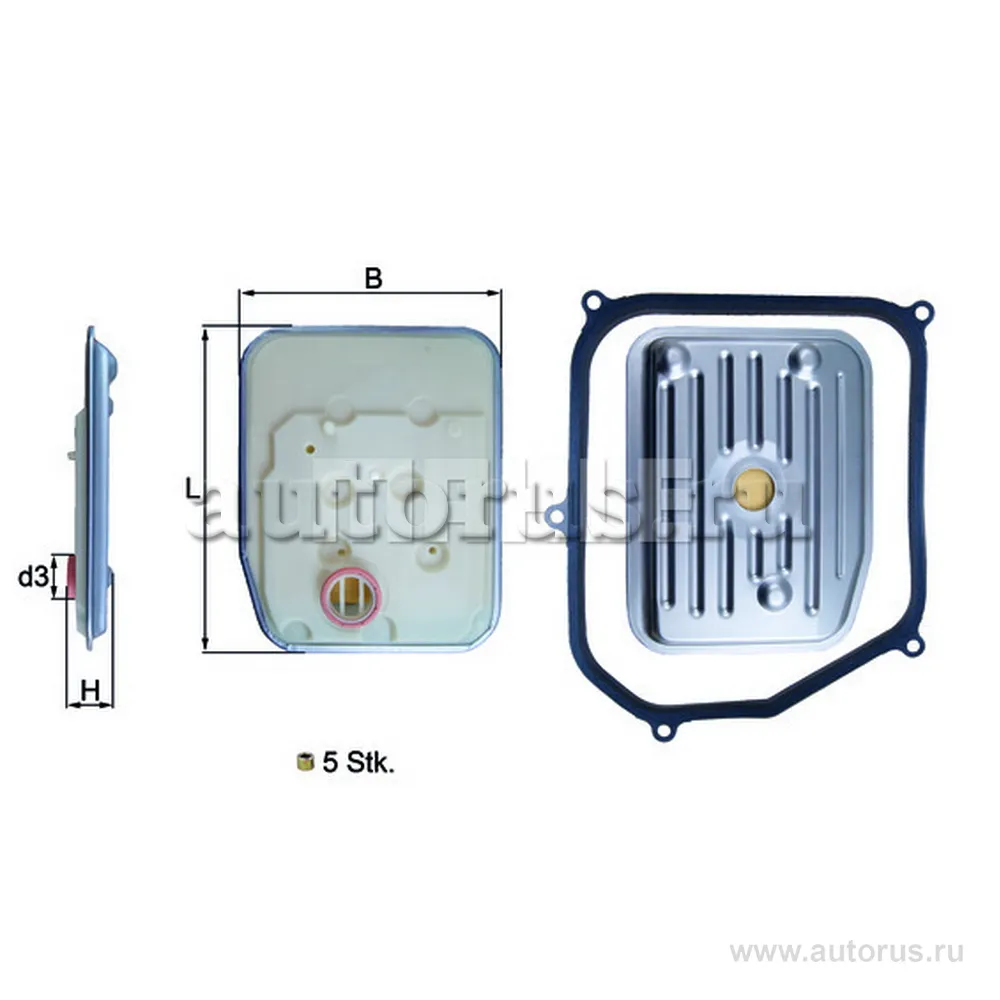 Фильтр АКПП с прокладкой и крышкой VAG A3/Golf IV/Bora/New Beetle KNECHT/MAHLE HX147KIT
