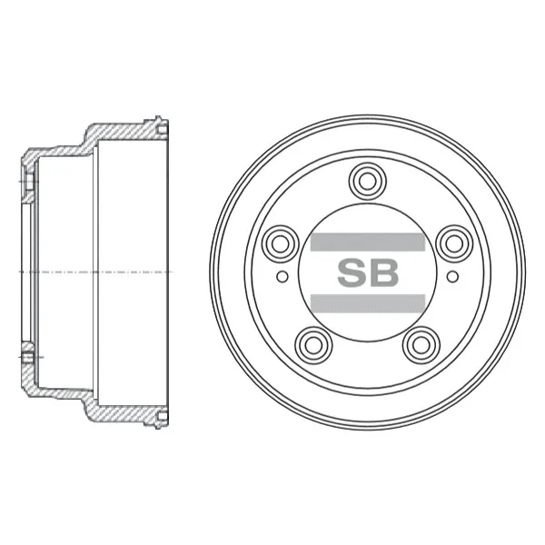 Барабан тормозной задний SANGSIN BRAKE SD1033