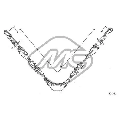 Трос ручника OPL KADETT B Metalcaucho 82452