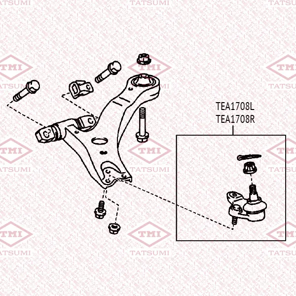 Опора шаровая нижняя R TOYOTA Camry 06-> TATSUMI TEA1708R