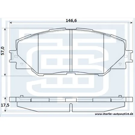 Колодки тормозные TOYOTA RAV 4 III-IV передние STARKE 179-899