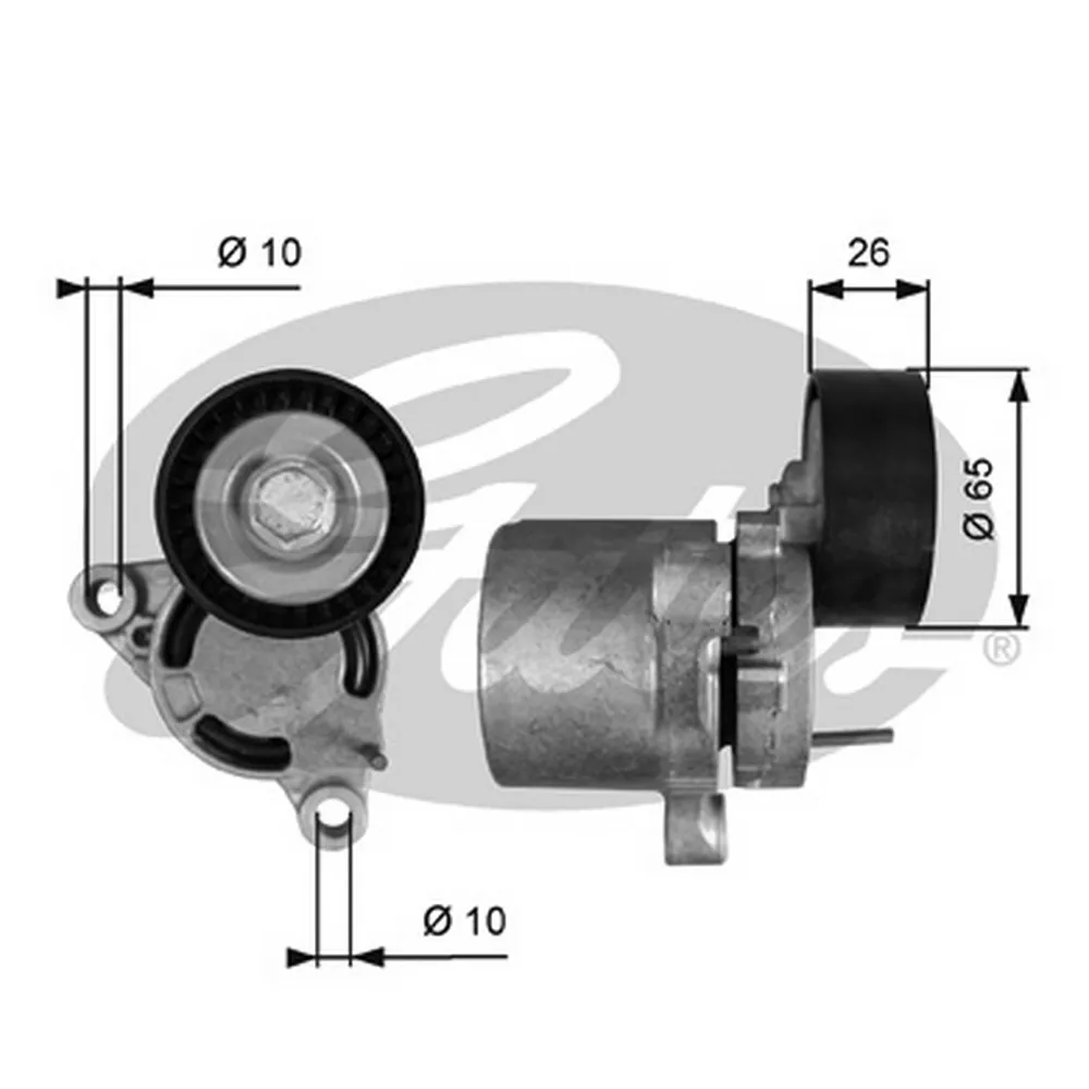 Натяжитель ремня приводного BMW 2.0 13- GATES T39403