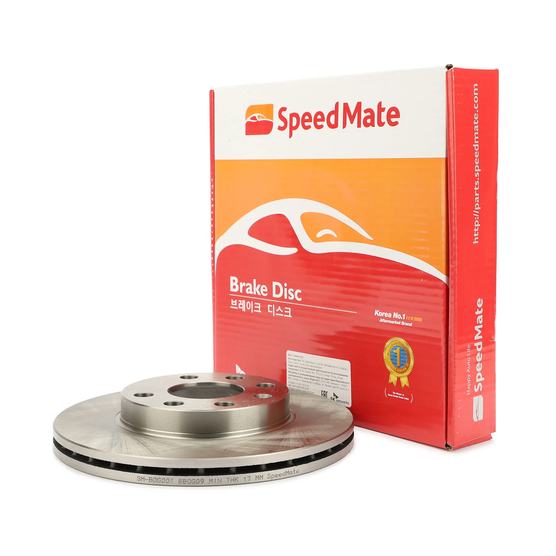 Диск тормозной передний (236MM) DAEWOO (NEXIA)/ CHEVROLET (LANOS T100) (R13) SPEEDMATE SM-BDG001