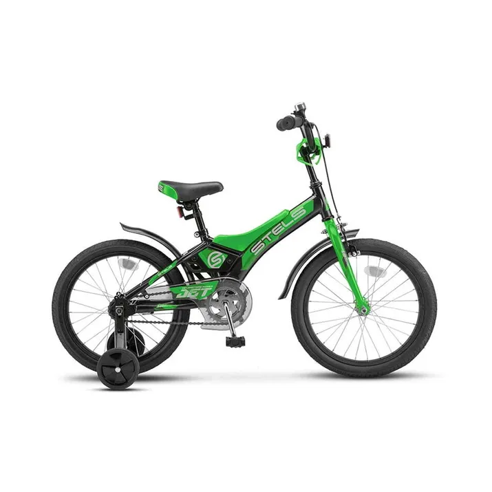Велосипед 14 детский STELS Jet (2021) количество скоростей 1 рама сталь 8,5 черный/фиолетовый