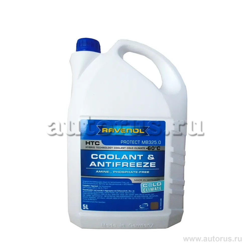 Антифриз Ravenol HTC готовый -60 синий 5 л 1410142-005