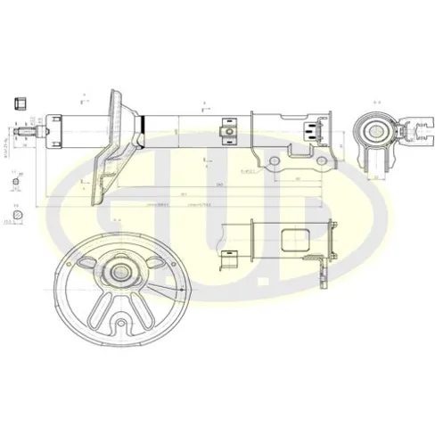 АМОРТИЗАТОР HYU ACCENT 00-10.05 ЗАД R G.U.D GSA332108