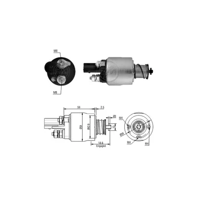 Реле втягивающее VW GOLF, PASSAT 1.6-2.0 05- ERA ZM1498