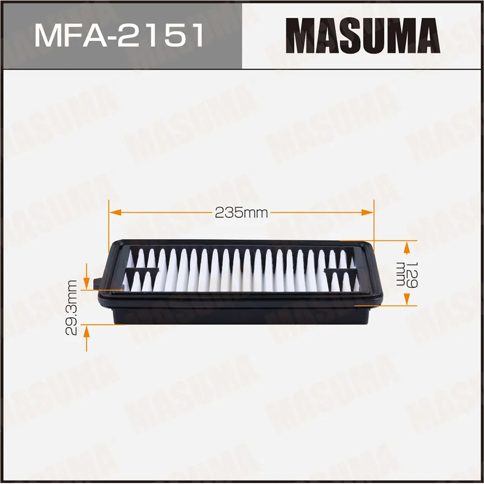 Воздушный фильтр A-2028 NISSAN DAYZ / B43W 19- (1/40) MASUMA MFA-2151