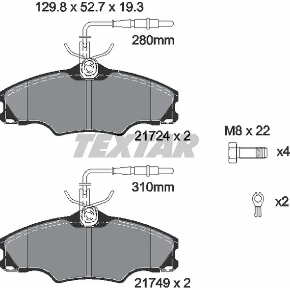 Колодки тормозные дисковые передн PEUGEOT: 406 95-04, 406 Break 96-04