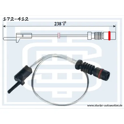 Датчик тормозной передний MER VARIO / T2/LN1 --02.96 L238mm STARKE 172-412