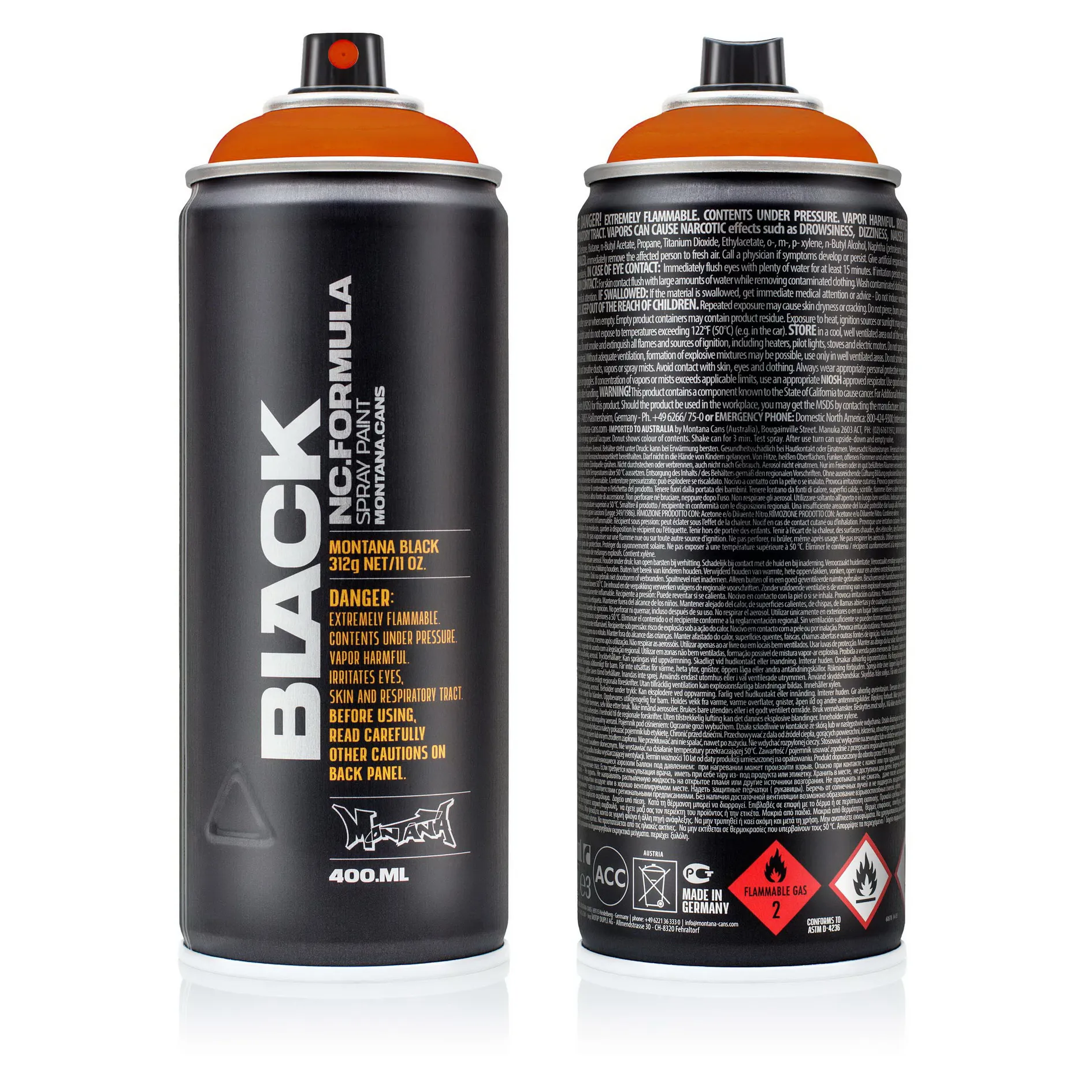Краска BLACK кирпичная MONTANA CANS 8230 BLK