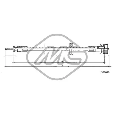 Трос спидометра 518 - 520 - 520I MM.?1330 Metalcaucho 80623