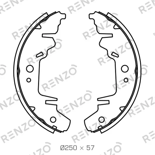 Колодки барабанные RENZO RZ057