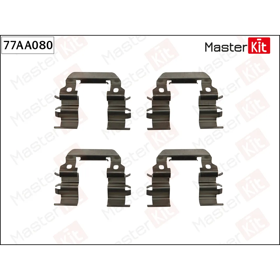 Комплект установочный тормозных колодок Hyundai i20 (PB, PBT) 2008 - MASTERKIT 77AA080