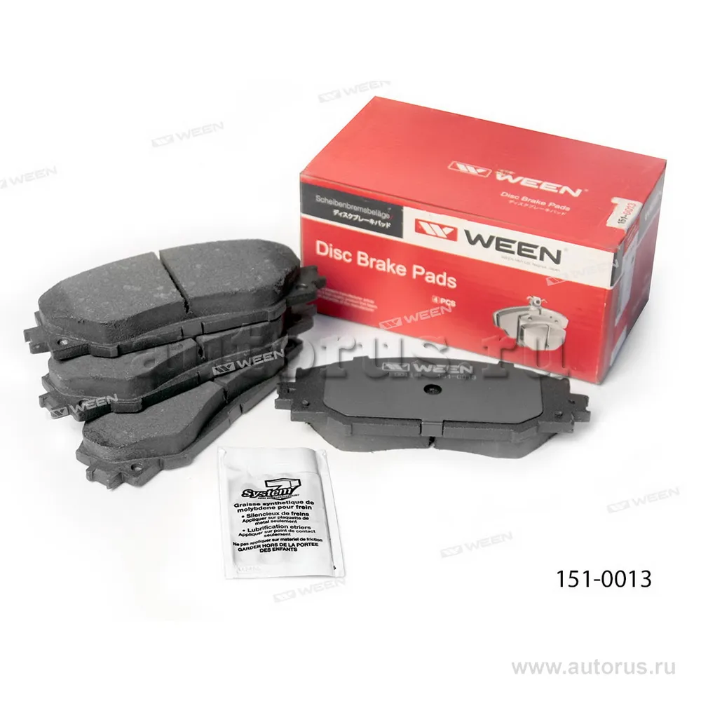 Тормозные колодки дисковые передние TOYOTA Auris, Corolla (E150,E180), Rav 4 III, Urba WEEN 151-0013