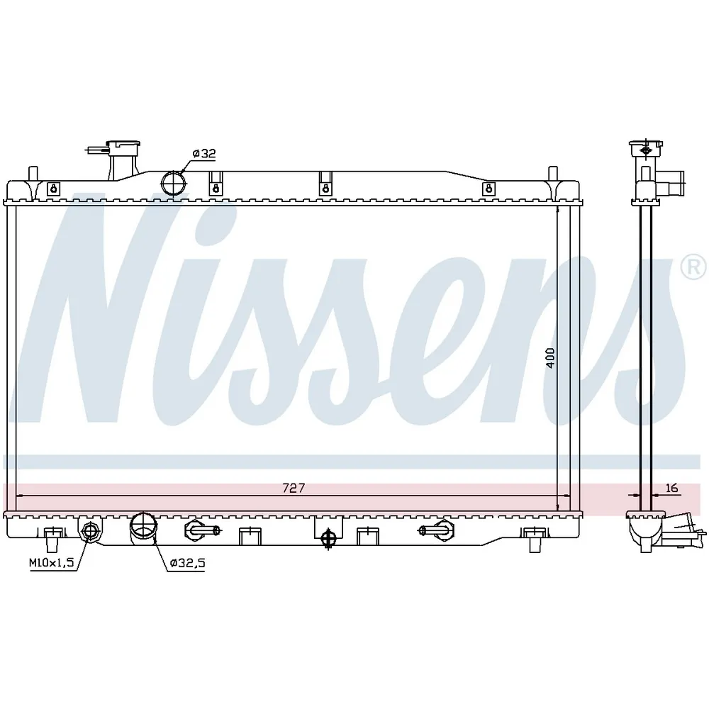 Радиатор основной HONDA CRV III 2.0/2.4L 06-> NISSENS 68139