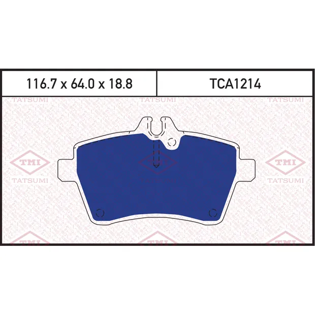 Колодки тормозные дисковые передние MERCEDES W169/W245 04-> TATSUMI TCA1214