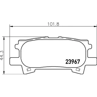 Колодки задние TOYOTA Highlander 03-07/LEXUS RX II 03-09 NISSHINBO NP1028