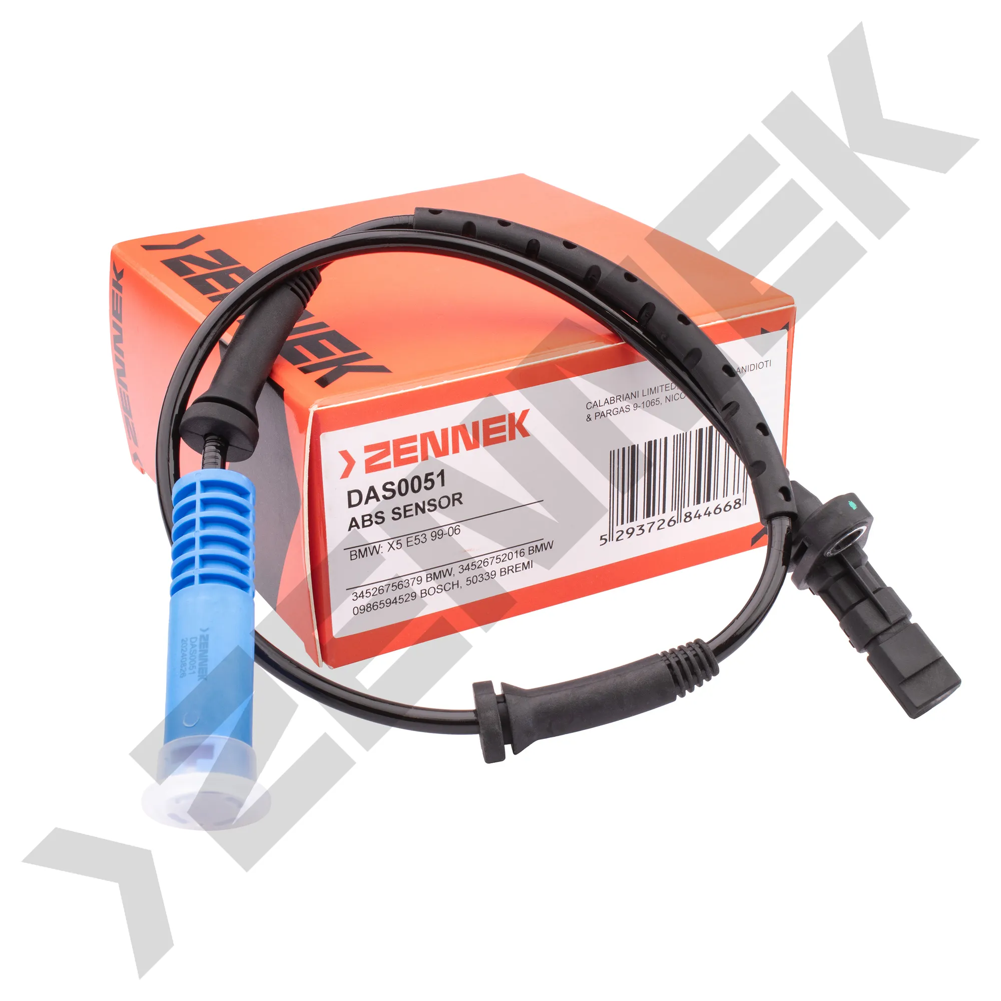 Датчик ABS передний левый/правый BMW X5 E53 99-06 ZENNEK DAS0051
