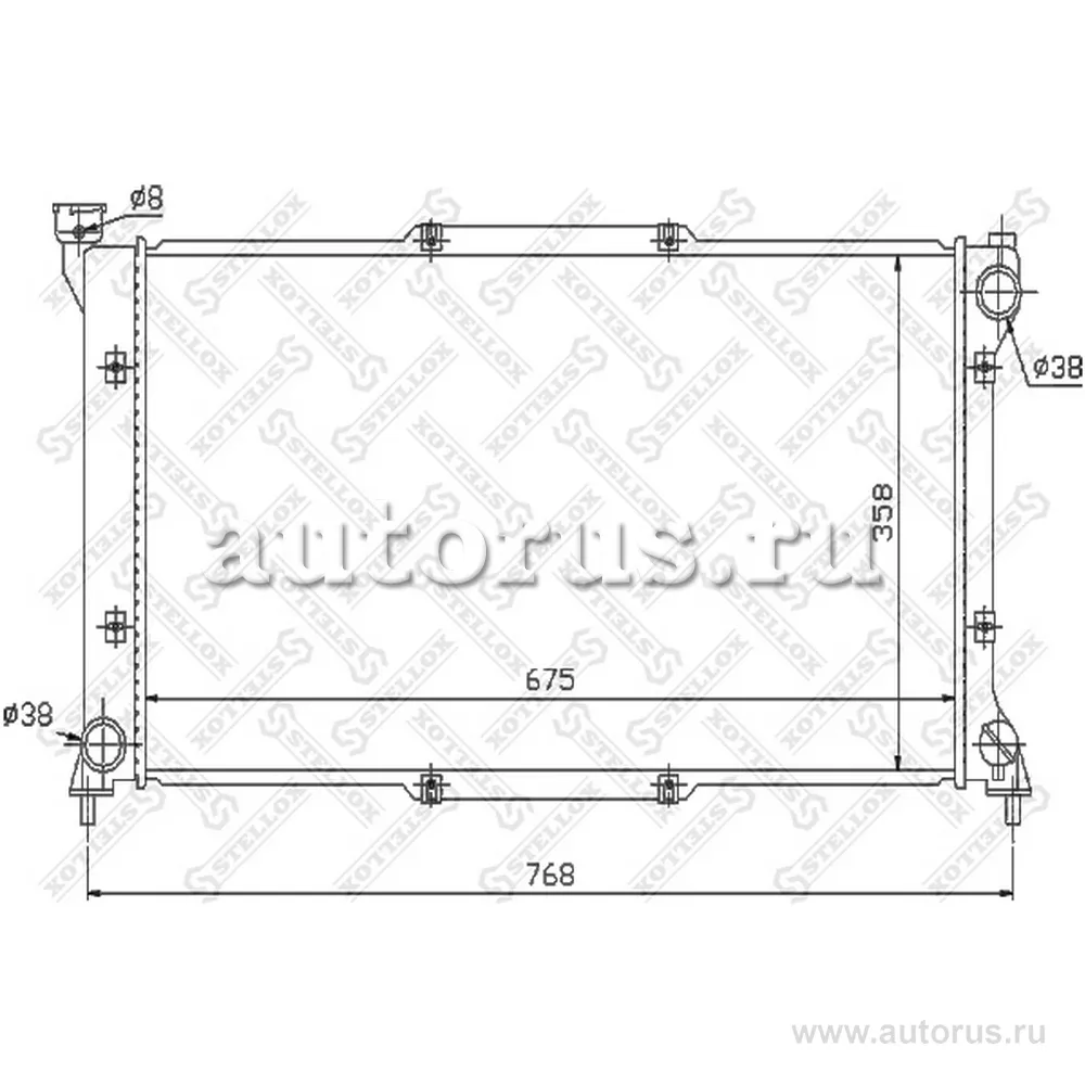 Радиатор системы охлаждения МКПП Subaru Legacy II 2.0i 95-98 STELLOX 10-26638-SX