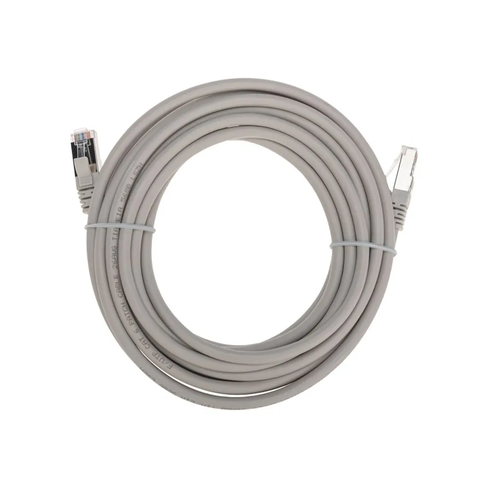 Патч-корд F/UTP CAT 6, RJ45-RJ45, 26AWG, LSZH, серый, 5м REXANT 02-0210-5