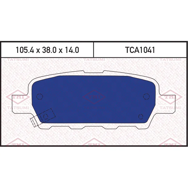 Колодки тормозные дисковые задние NISSAN X-Trail/Qashqai/Tiida/Murano 01->SUZUKI Gra TATSUMI TCA1041